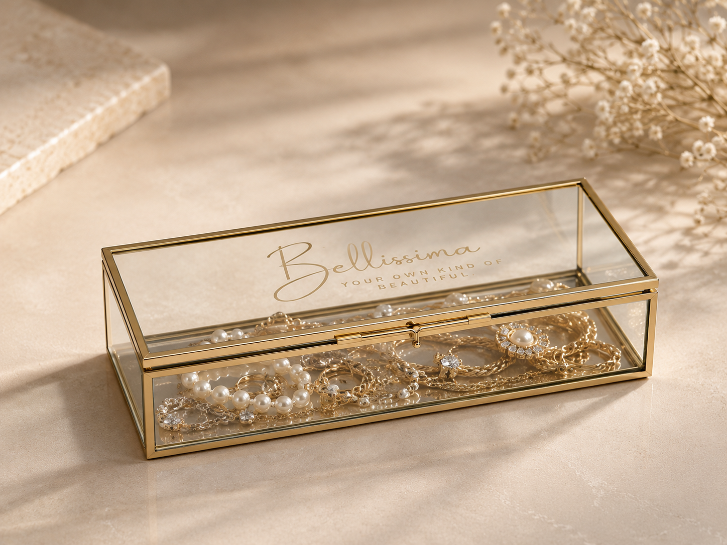 Bellissima Luxury Glass Jewellery Box