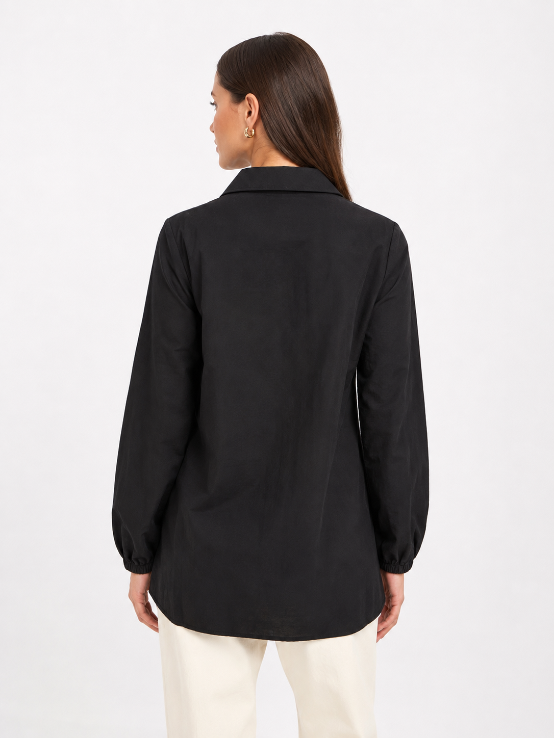 BLACK AND BLUE PANELLED SHIRT