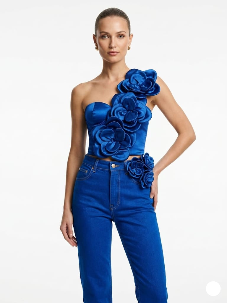 Amara Bloom Asymmetrical Crop