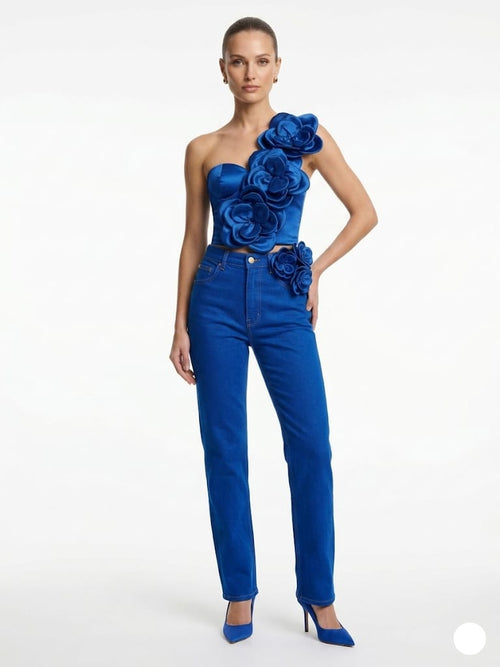 Amara Bloom Asymmetrical Crop