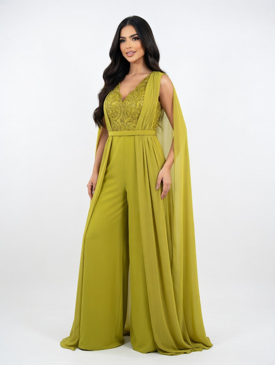 LIME GREEN JUMPSUIT-BELLISSIMA