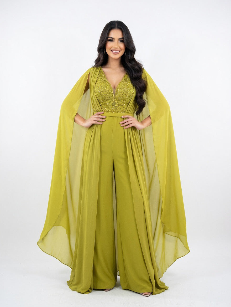 LIME GREEN JUMPSUIT-BELLISSIMA