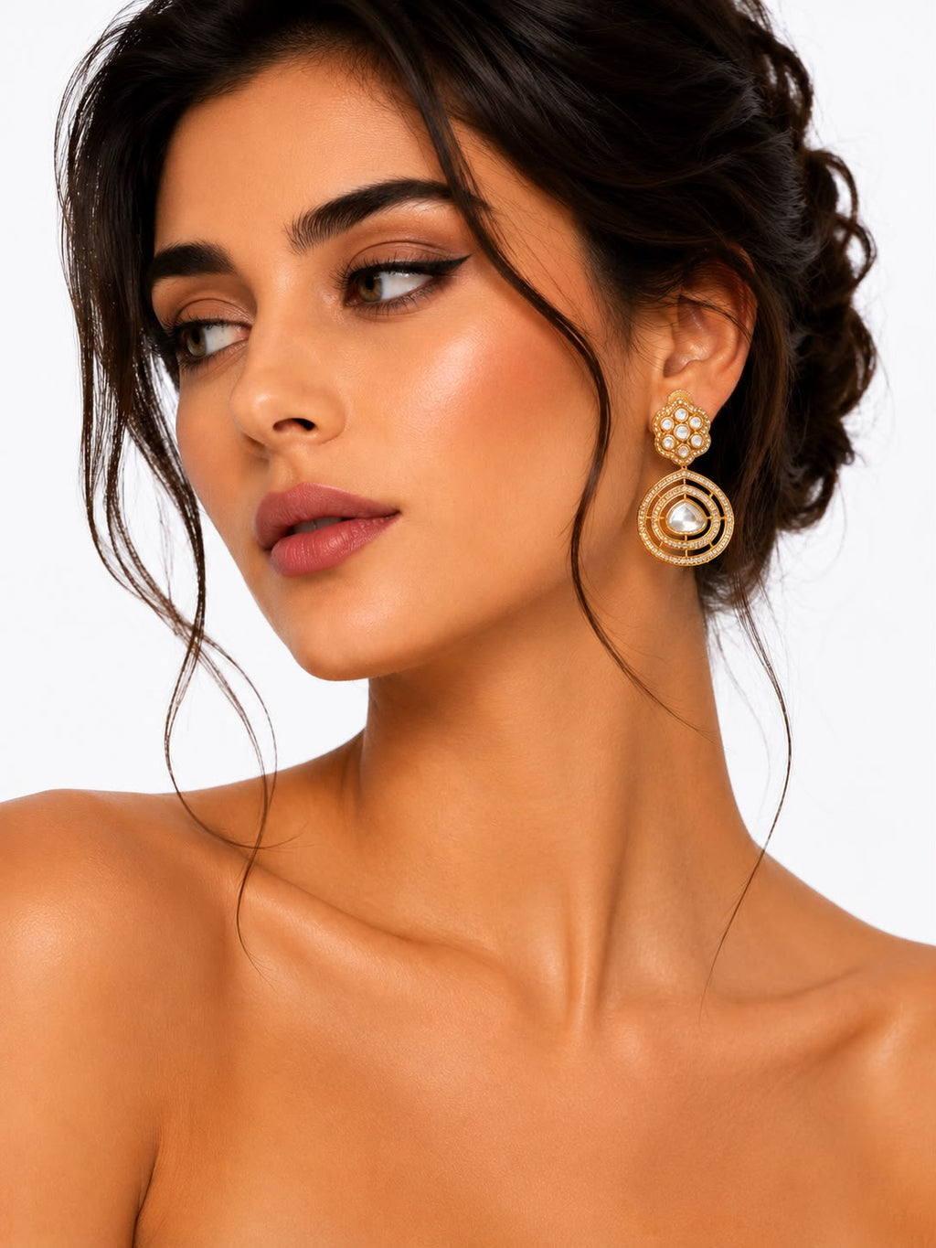 Tara Textured Circular  Earrings