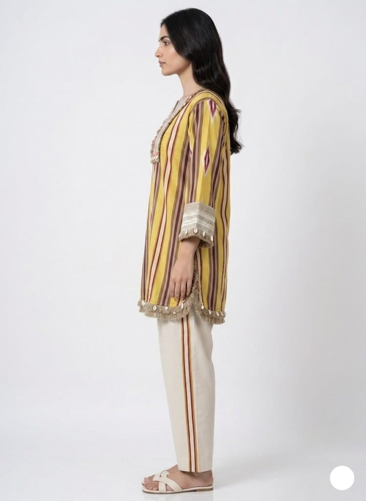 Zahra Embroidered Tunic and Trouser Set