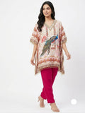Gilded Peacock Beaded Kaftan & Trouser Set