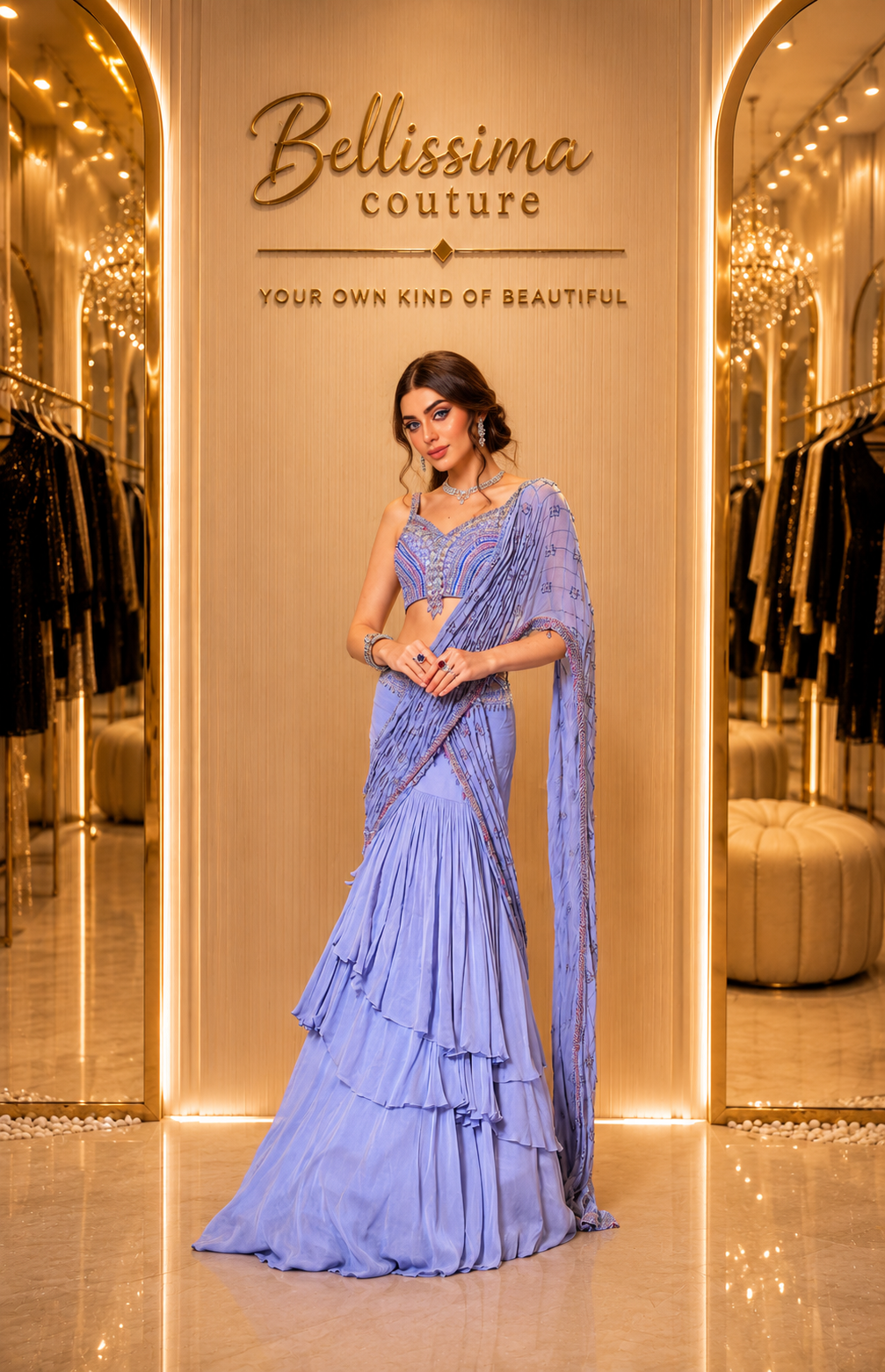 Lilac Dream Saree Gown