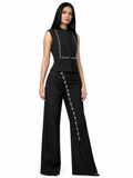 Queen B crystal stripe bib and matching trousers styling view 1