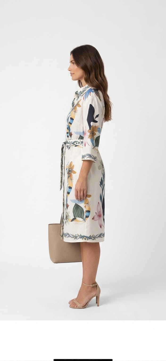 Dahlia Tropics Belted Midi Dress