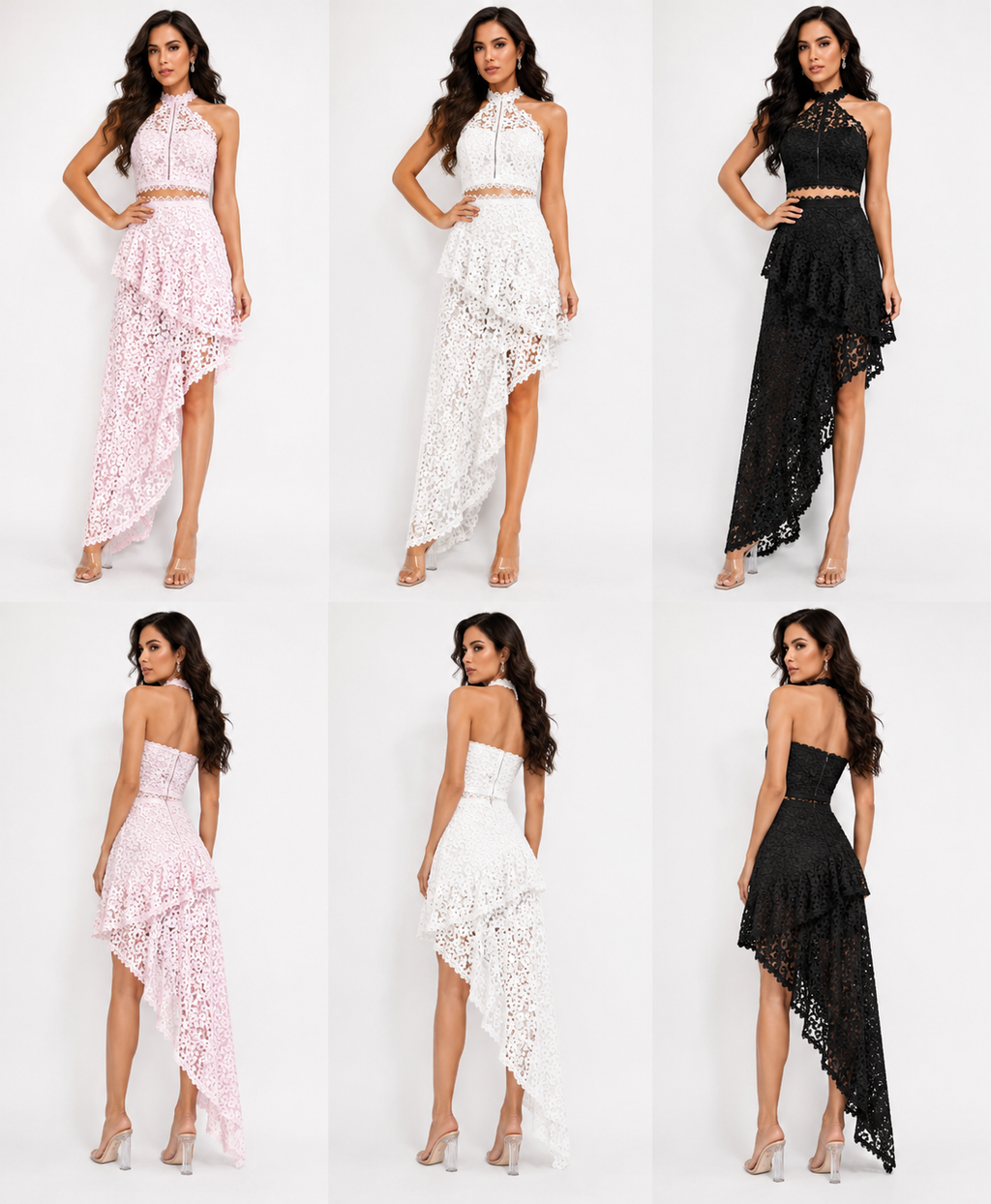 Azure Lace Cascade Co-Ord Set