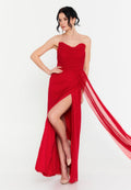 Empress Rouge Slit Gown