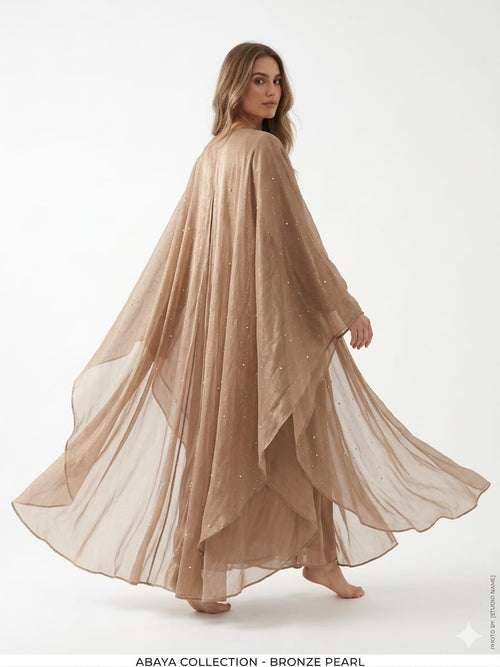 Aura Bronze Shimmer Abaya