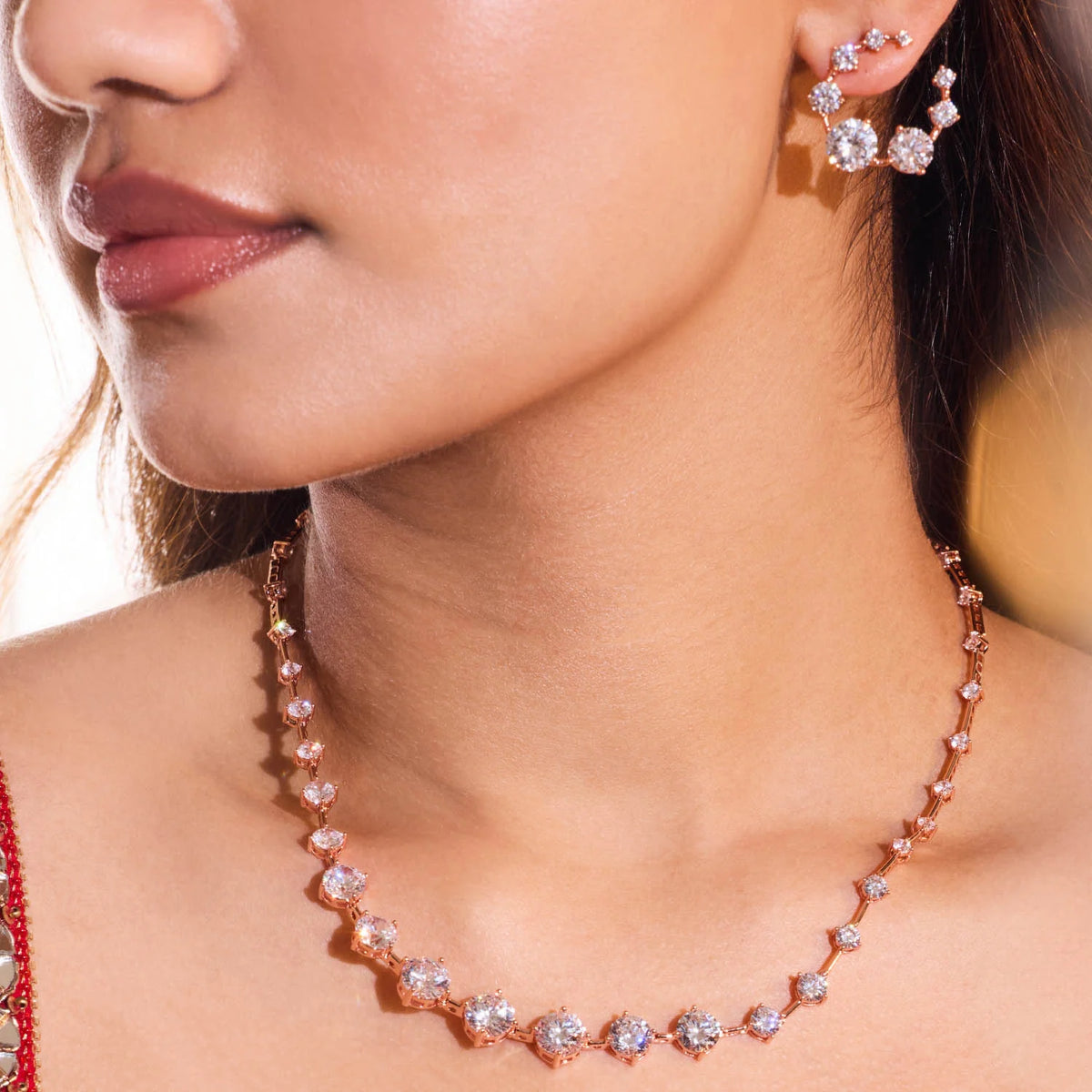 Rose Radiance Pendant Set