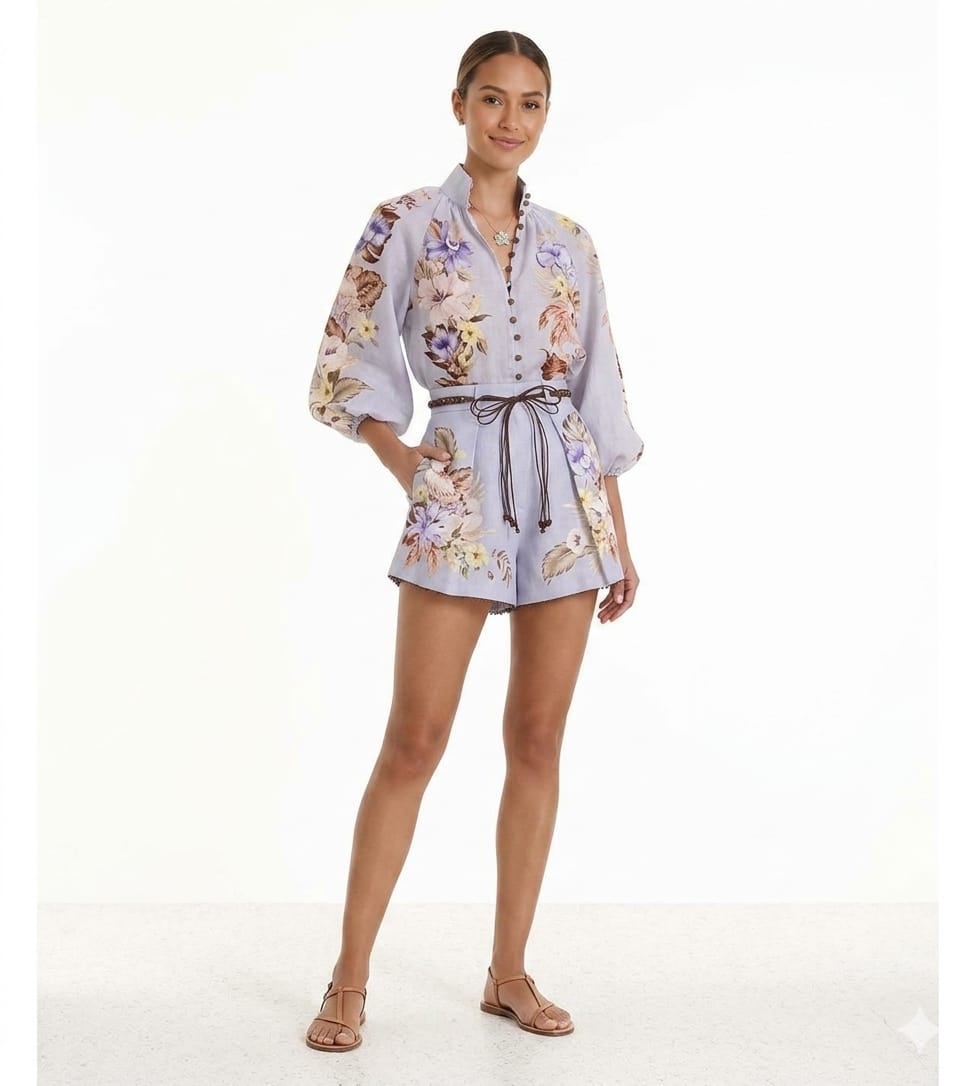 The Lavender Bloom Romper Set