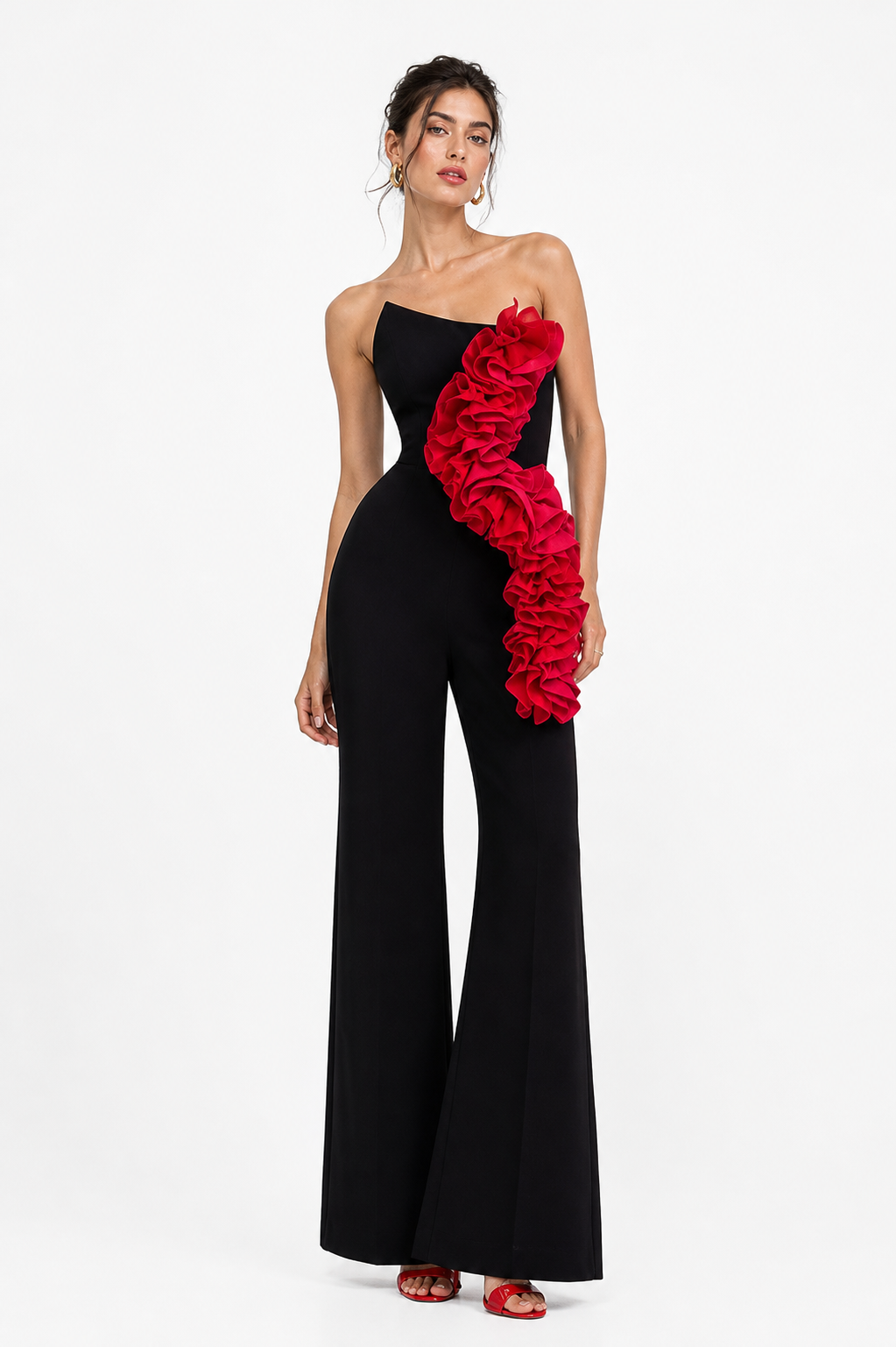Scarlet Statement Bandage Wide-Leg Jumpsuit”
