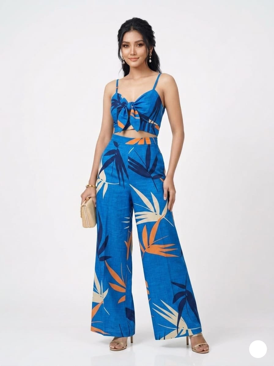 Tropical Leaf Cut-Out Co-Ord Set