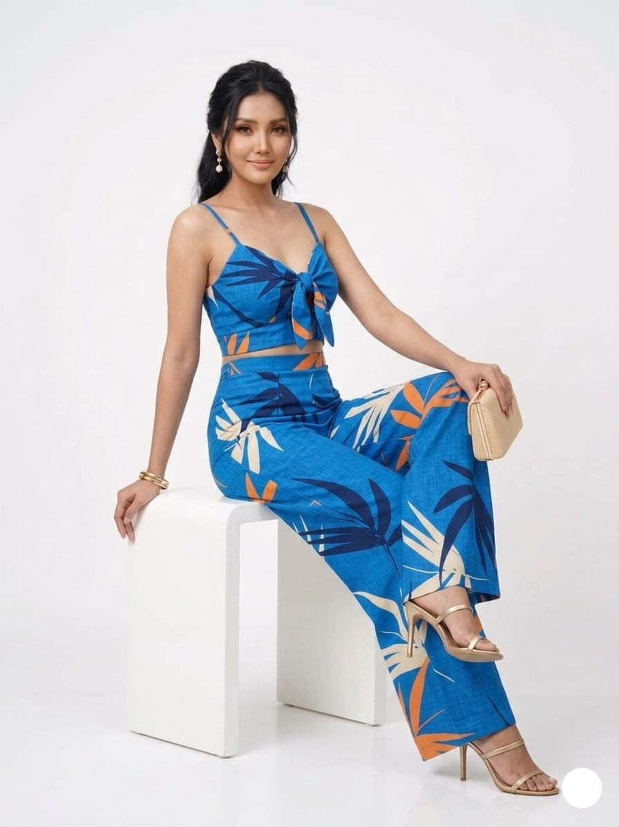 Tropical Leaf Cut-Out Co-Ord Set