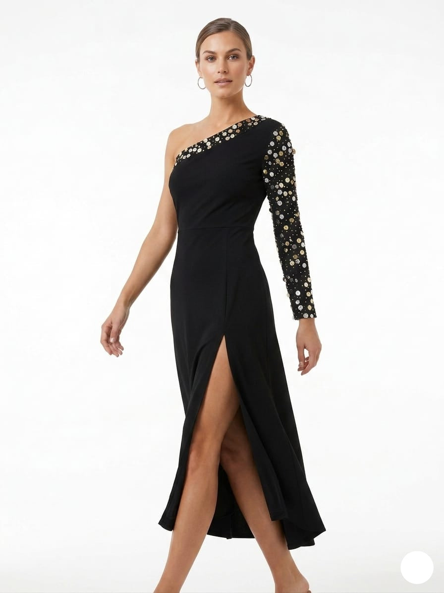 Oatmeal Silk Horizon Dress