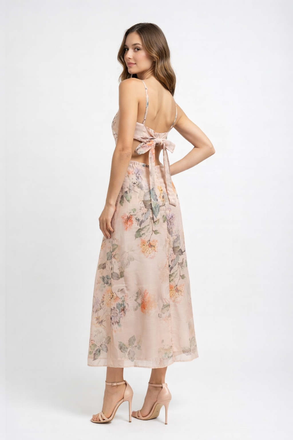 Garden Romance Sheer Overlay Dress