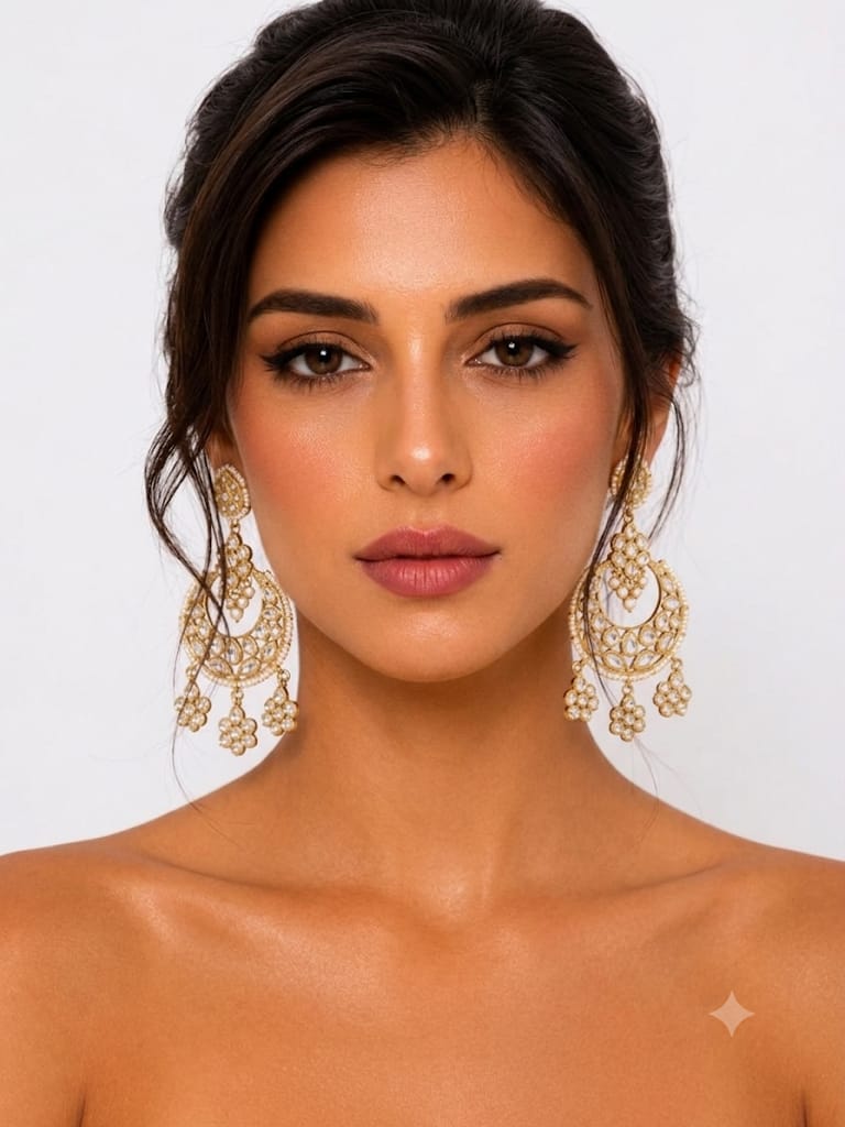Luxury Gold-Plated Moon Earrings