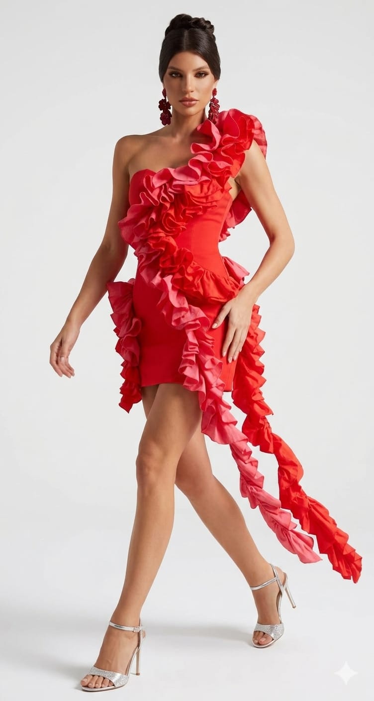 Flamenco Statement Ruffle Dress
