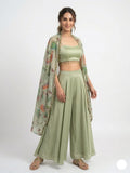 Floral Sheer Cape & Bralette Set