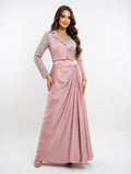 The Blush Shimmer Draped Set