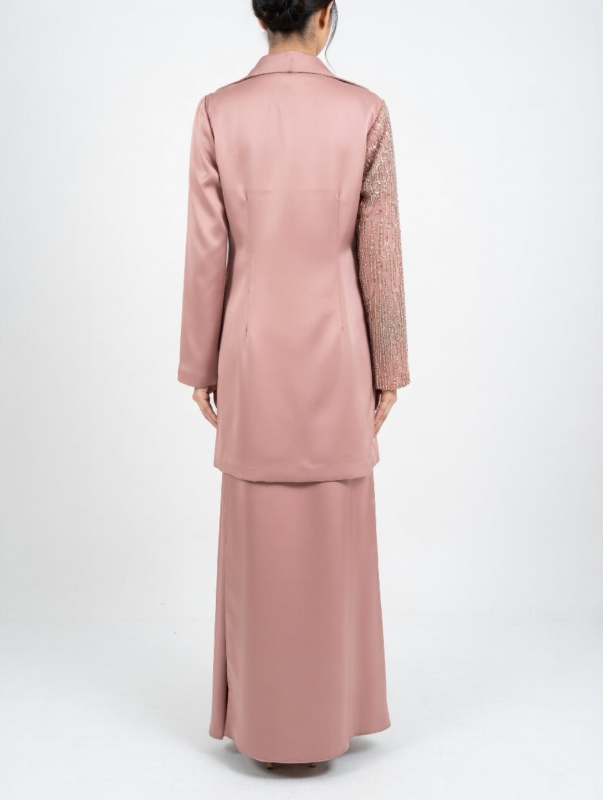 The Blush Shimmer Draped Set