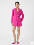 Hot Pink Statement Ribbon Blazer