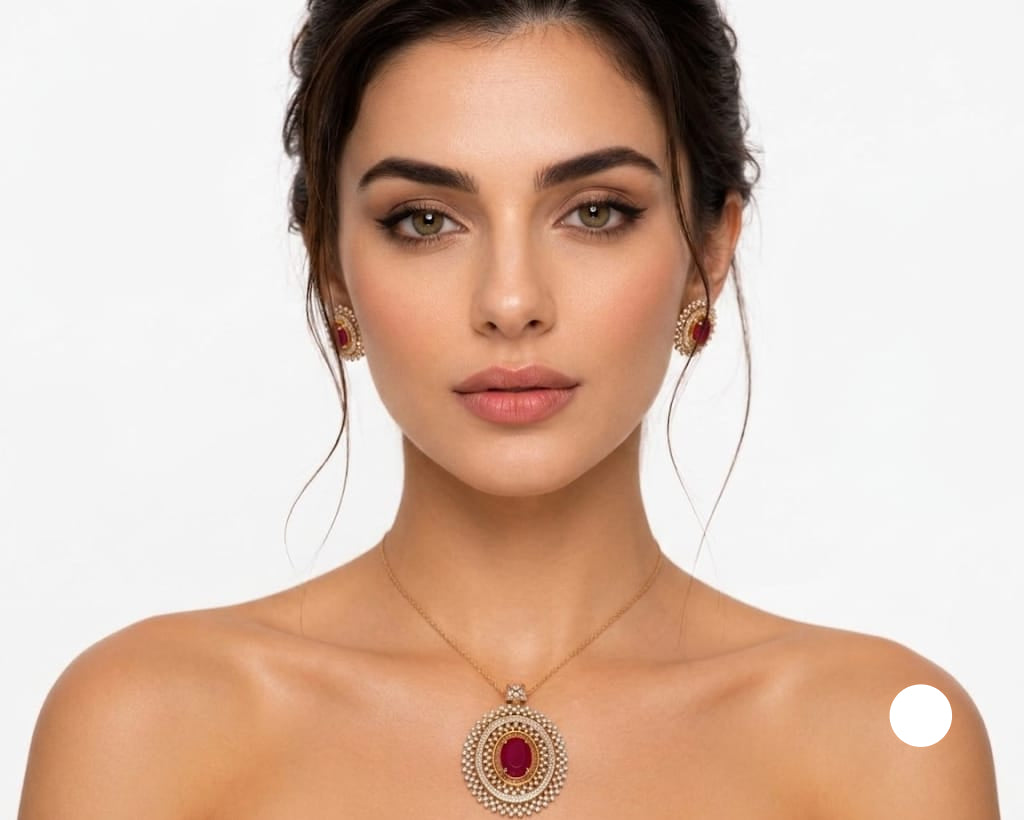Ruby Royale Pendant Set