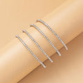 Silver Crystal Bangles