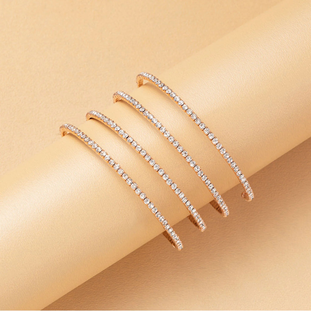 Rose Crystal Bangles