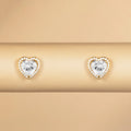 Golden Heart Stud Earrings