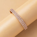 Rose Crystal Open Cuff