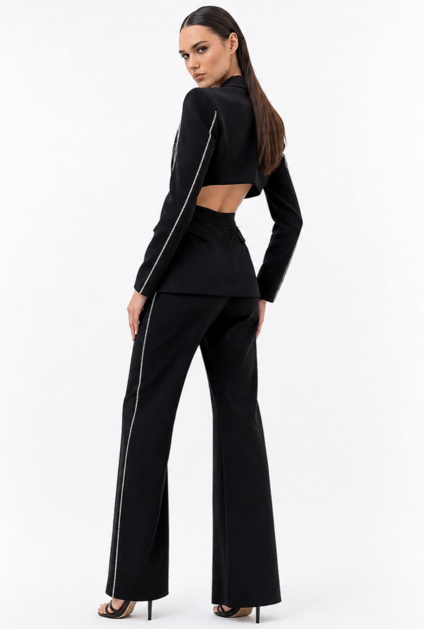Power Cut Statement Blazer Set