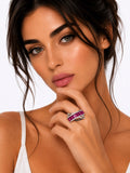 Ruby Radiance Crossover Ring