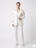 White Orchid Embellished Blazer & Trouser Set