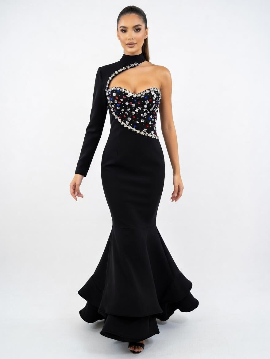 Luna One-Shoulder Gown