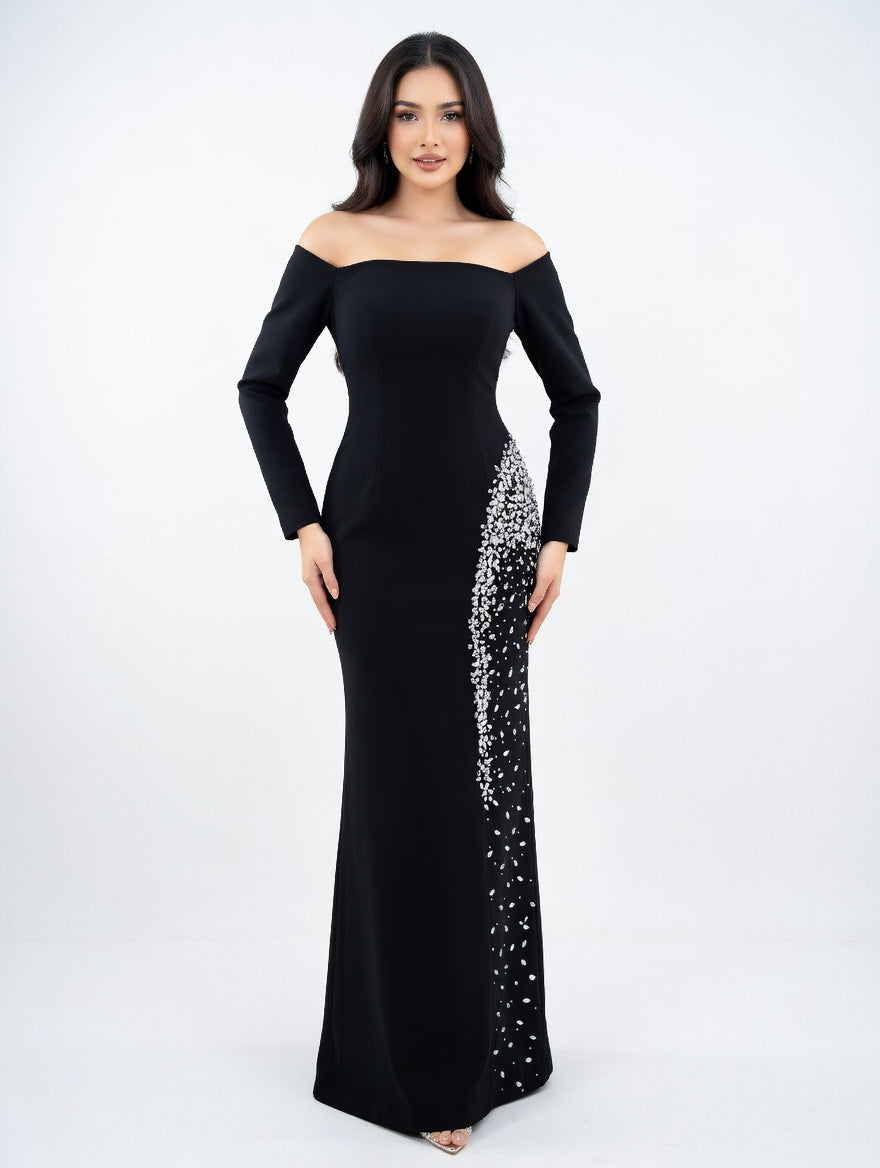 Celina Crystal Accent Gown