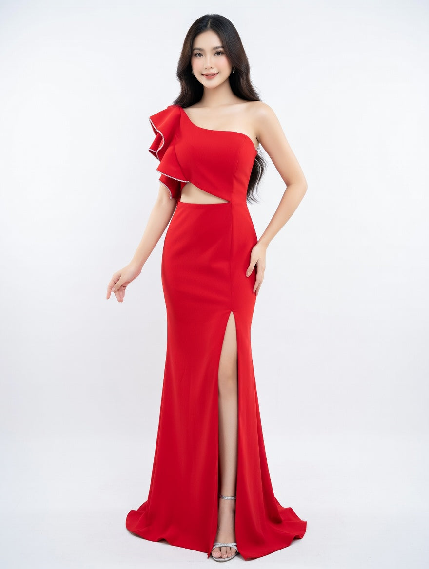Valora One-Shoulder Gown