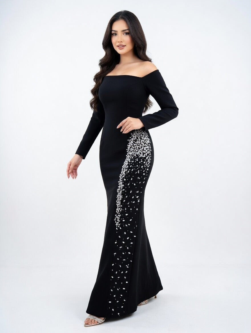 Celina Crystal Accent Gown