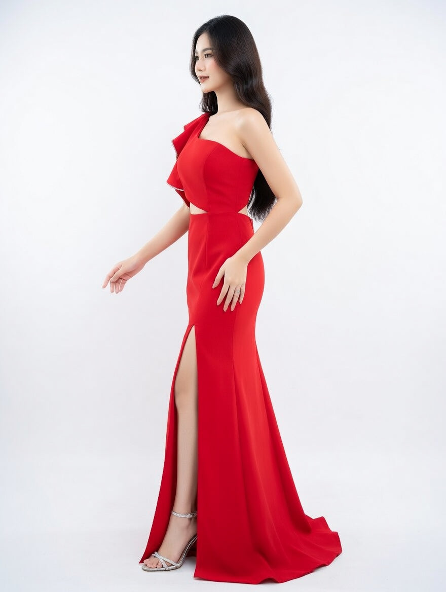 Valora One-Shoulder Gown