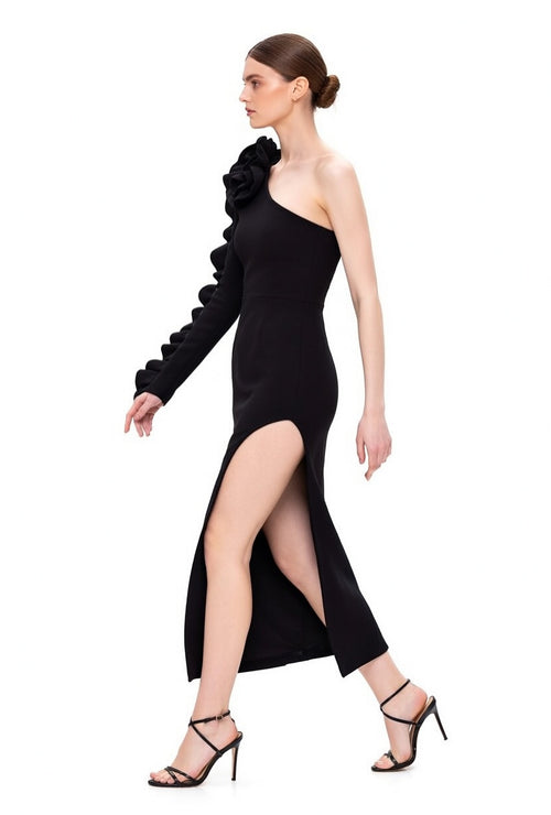 Black Mirage Asymmetry Dress
