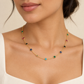 Rainbow Station Necklace – Anaqa — model image