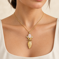 Rose Arrowhead Pendant Necklace – Anaqa — model image