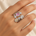 Pastel Crystal Open Ring – Anaqa — model image