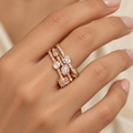 Rose Crystal Multi-Band Ring – Anaqa — model image