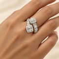 Crystal Square Open Ring – Anaqa — model image