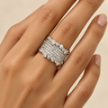 Crystal Pavé Shield Ring – Anaqa — model image