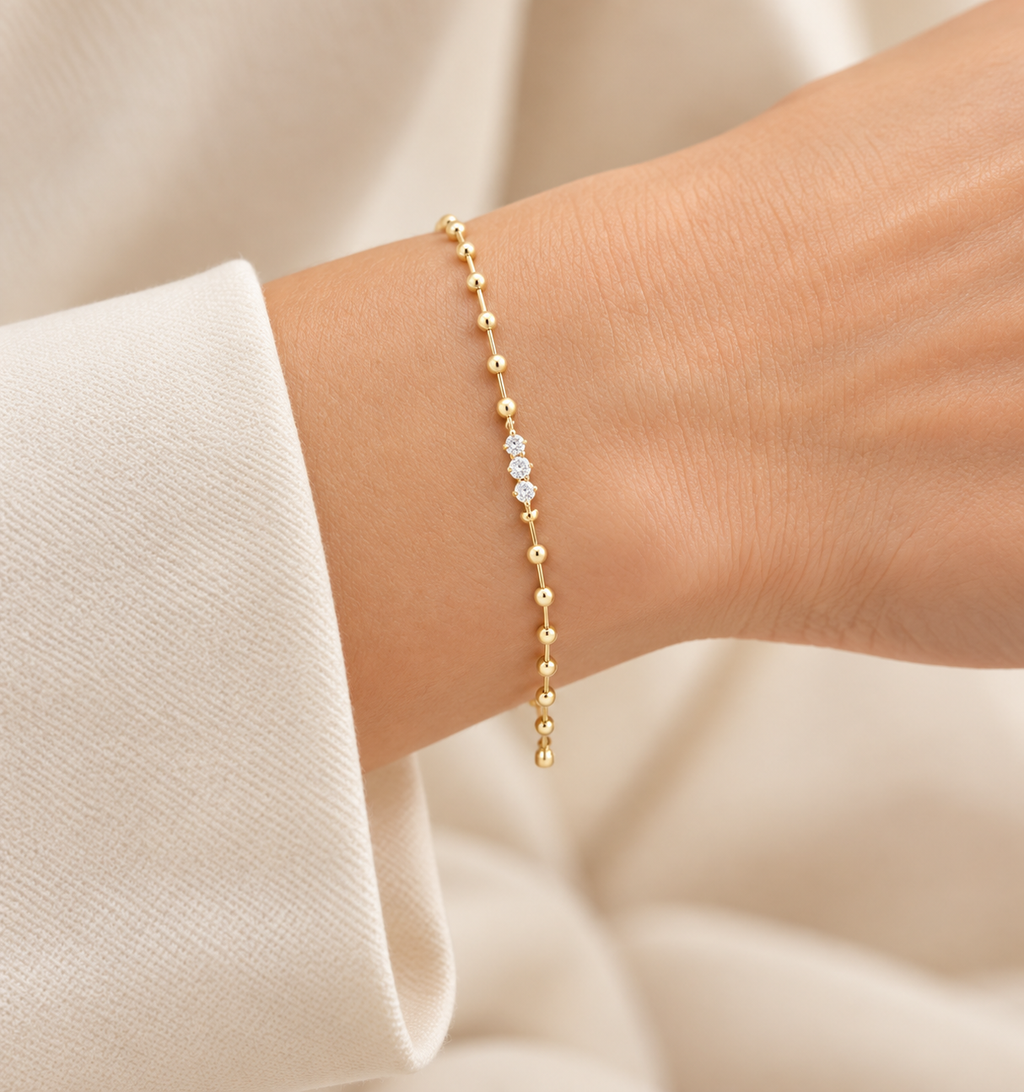 Crystal Station Bracelet – Anaqa on model