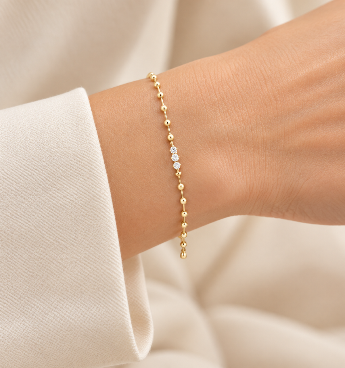 Crystal Station Bracelet – Anaqa on model